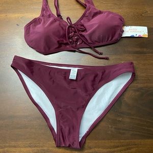Maroon bikini set